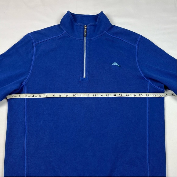 Tommy Bahama Kansas City Royals Mens 1/4 Zip Pullover Sweater Medium Blue A5 - Picture 3 of 7